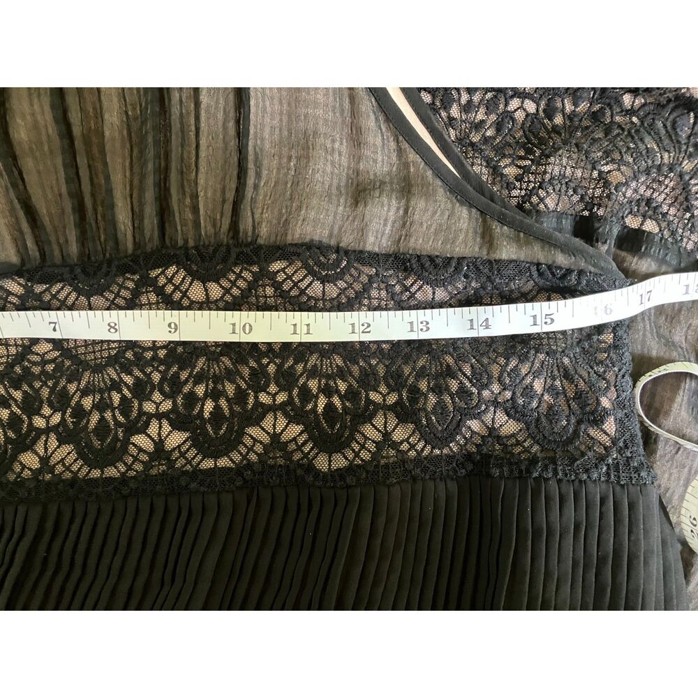 Anthropologie HD in Paris Villanelle lace tiered sleeveless halter midi dress - Picture 10 of 12